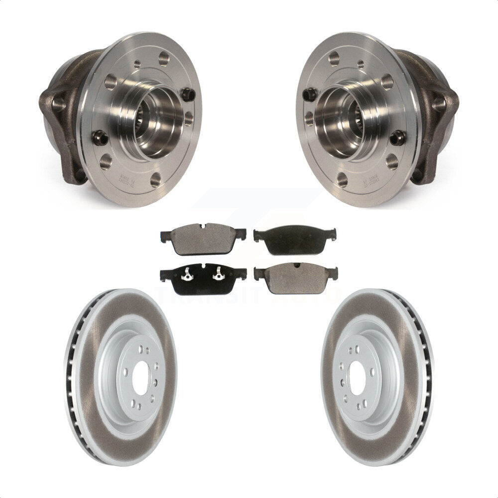 Hub Bearing Coated Disc Brake Rotor Pad Front Kit For 2017 Mercedes-Benz GLS350d