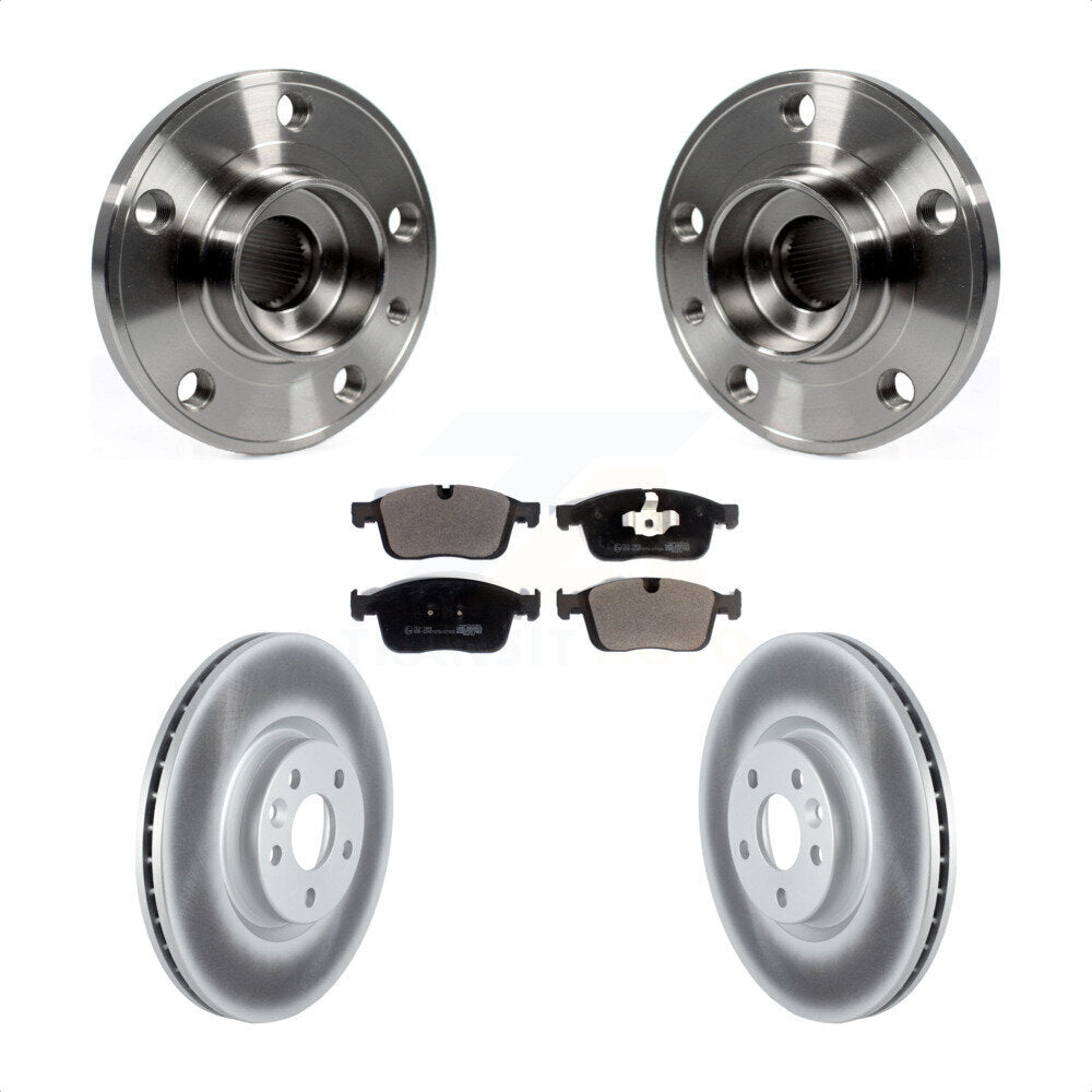 Hub Bearing Assembly Coated Disc Brake Rotors And Pads Front Kit For Volvo XC60