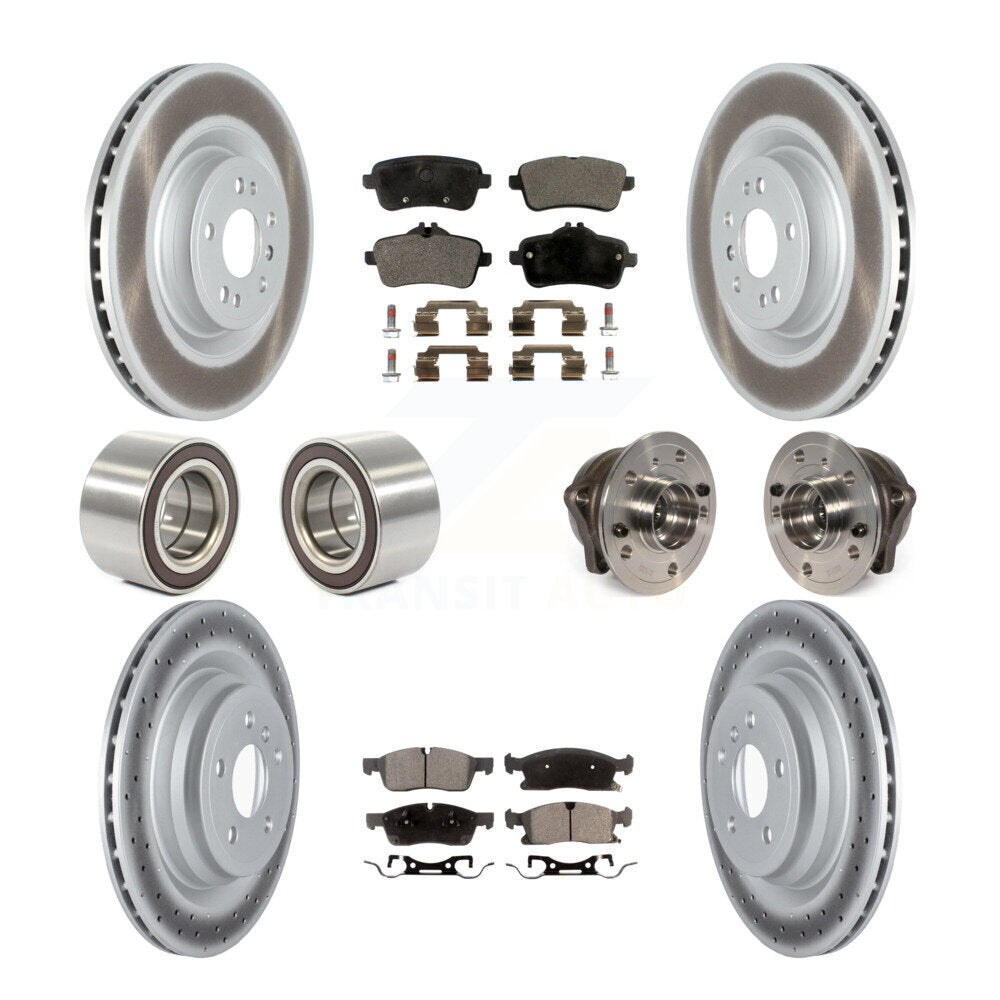 Hub Bearing Coated Brake Rotor Pads Shoe Front Rear Kit For Mercedes-Benz GLE400