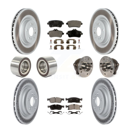 Hub Bearing Coated Brake Rotor Pads Shoe Front Rear Kit For Mercedes-Benz GLE400