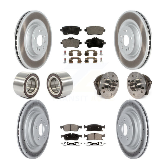 Hub Bearing Coated Brake Rotor Pads Shoe Front Rear Kit For Mercedes-Benz GLE400
