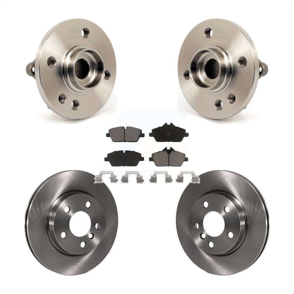 Hub Bearing Assembly Brake Rotor & Pads Front Kit For 2014-2015 Mini Cooper 1.6L