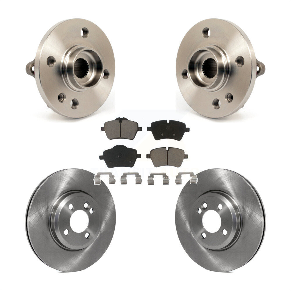 Hub Bearing Assembly Disc Brake Rotor And Ceramic Pads Front Kit For Mini Cooper