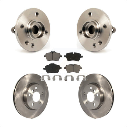 Hub Bearing Assembly Brake Rotor & Pads Front Kit For 2014-2015 Mini Cooper 1.6L
