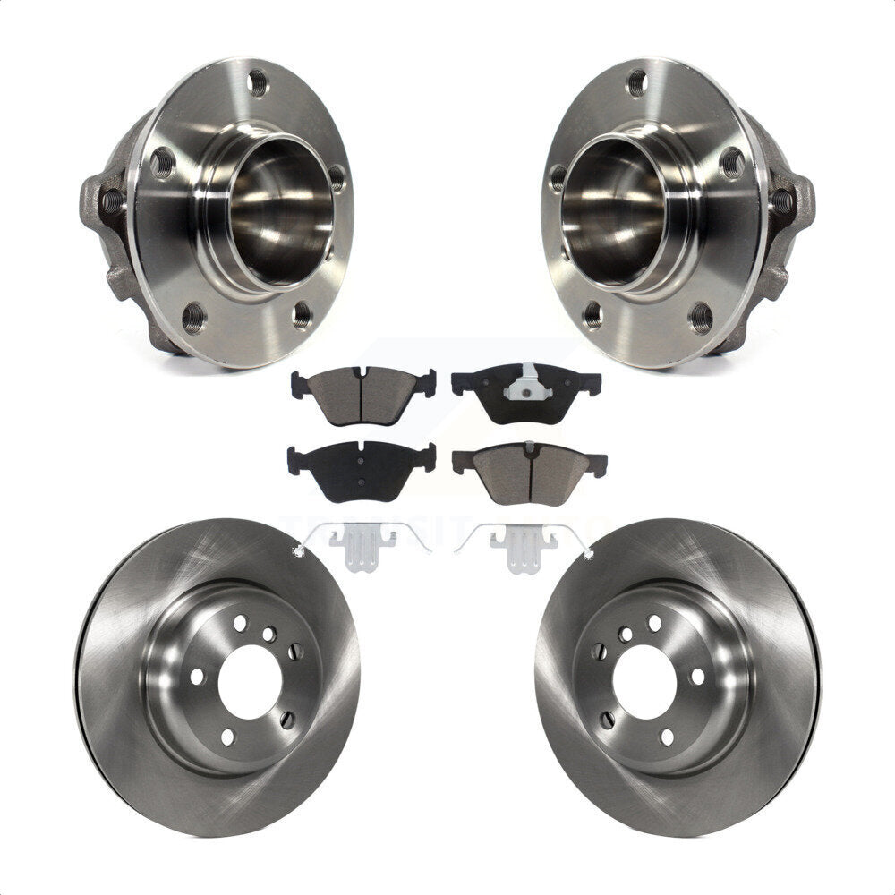 Hub Bearing Assembly Disc Brake Rotors And Ceramic Pads Front Kit For BMW 528i
