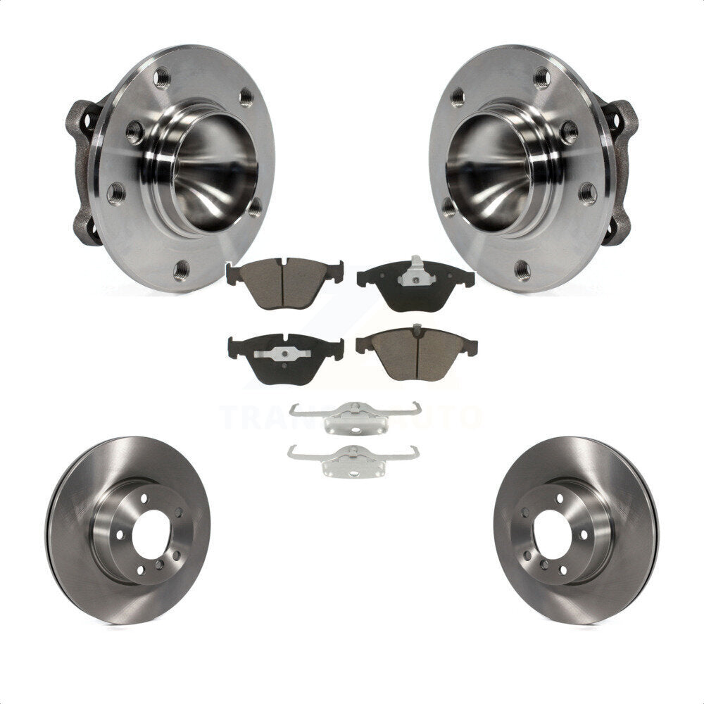 Hub Bearing Assembly Disc Brake Rotors And Pads Front Kit For BMW 323i 328i X1