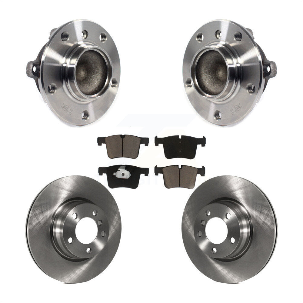 Hub Bearing Assembly Disc Brake Rotors And Pads Front Kit For BMW 328i 330e