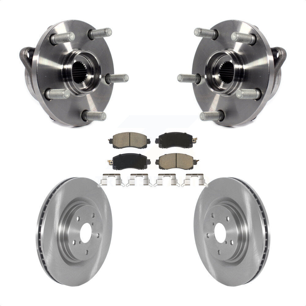 Hub Bearing Disc Brake Rotor & Pads Front Kit For Subaru Forester Outback Legacy