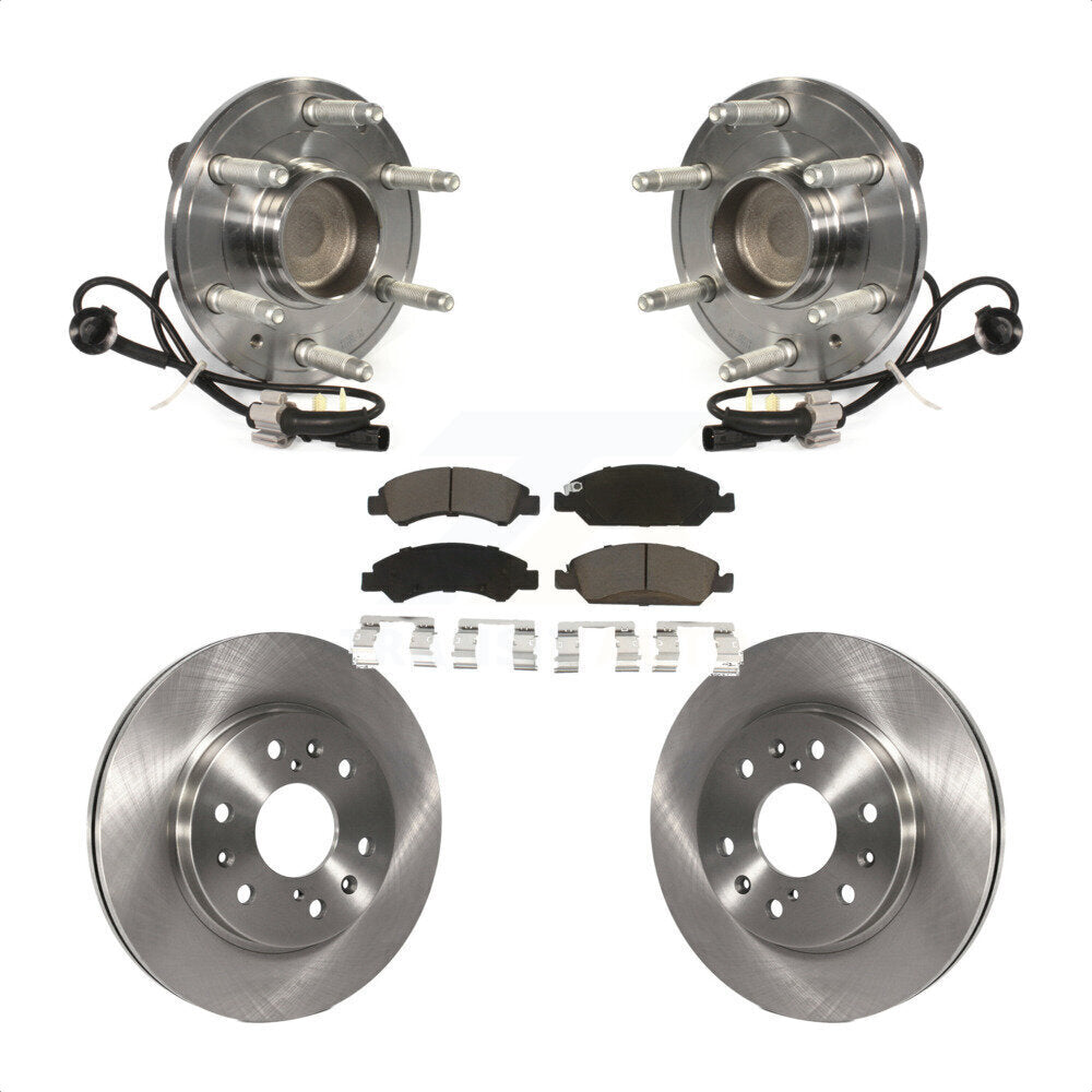 Hub Bearing Brake Rotor Pad Front Kit For GMC Sierra 1500 Chevrolet Silverado XL
