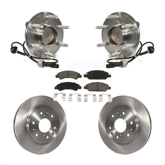 Hub Bearing Brake Rotor Pad Front Kit For GMC Sierra 1500 Chevrolet Silverado XL