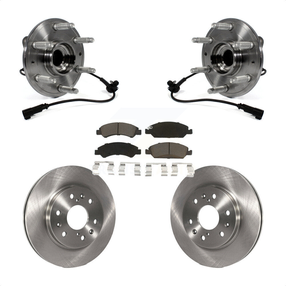 Hub Bearing Brake Rotor Pad Front Kit For GMC Sierra 1500 Chevrolet Silverado XL