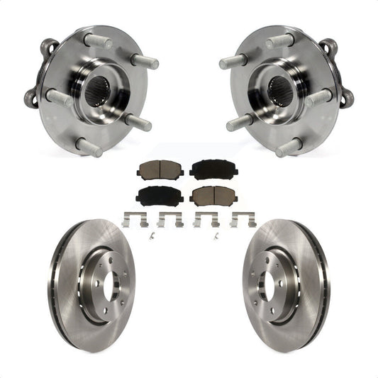 Hub Bearing Assembly Disc Brake Rotors And Ceramic Pads Front Kit For Mazda CX-5