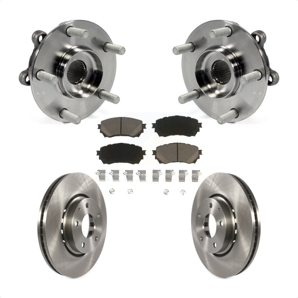 Hub Bearing Brake Rotor Pads Front Kit For 2019-2021 Mazda 6 Naturally Aspirated