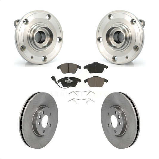Hub Bearing Assembly Disc Brake Rotors And Pads Front Kit For Volkswagen CC