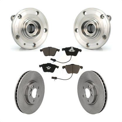 Hub Bearing Assembly Disc Brake Rotors And Pads Front Kit For Volkswagen CC