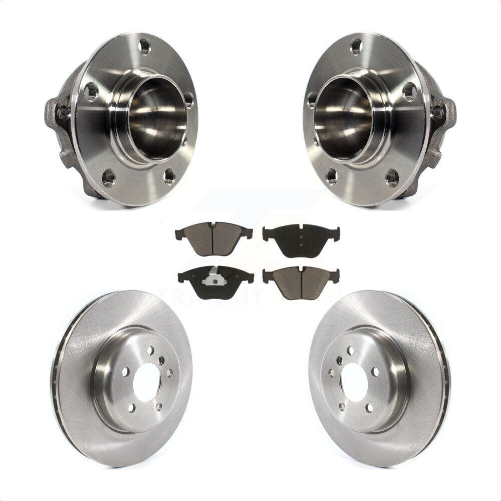 Hub Bearing Brake Rotor Pads Front Kit For BMW 535i 640i Gran Coupe ActiveHybrid