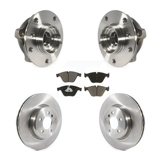 Hub Bearing Brake Rotor & Pad Front Kit For BMW 535i xDrive 535d 640i Gran Coupe