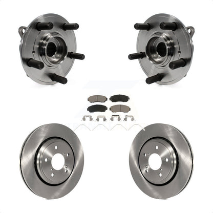 Hub Bearing Assembly Disc Brake Rotor Pads Front Kit For 2015-2017 Honda Odyssey