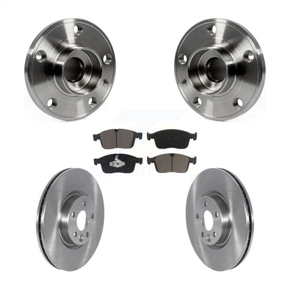 Hub Bearing Assembly Disc Brake Rotors And Ceramic Pads Front Kit For Volvo XC60