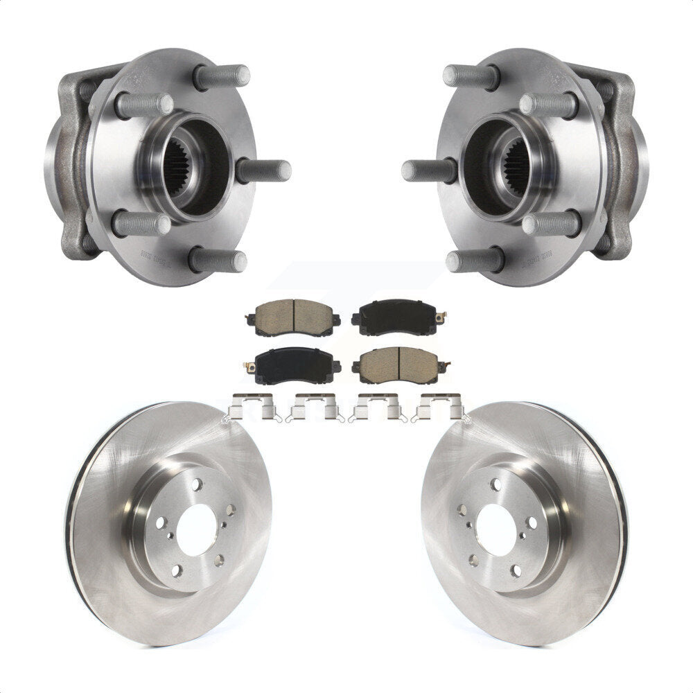 Hub Bearing Assembly Disc Brake Rotors And Pads Front Kit For Subaru Impreza