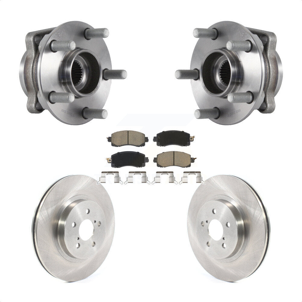 Hub Bearing Assembly Disc Brake Rotor Pad Front Kit For Subaru Crosstrek Impreza