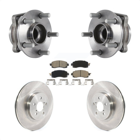 Hub Bearing Assembly Disc Brake Rotor Pad Front Kit For Subaru Crosstrek Impreza