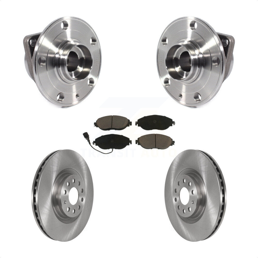 Hub Bearing Brake Rotor Pads Front Kit For Volkswagen Tiguan Jetta Audi Q3 GTI R