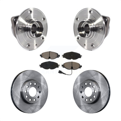 Hub Bearing Brake Rotor Pads Front Kit For Volkswagen Jetta Taos Golf SportWagen
