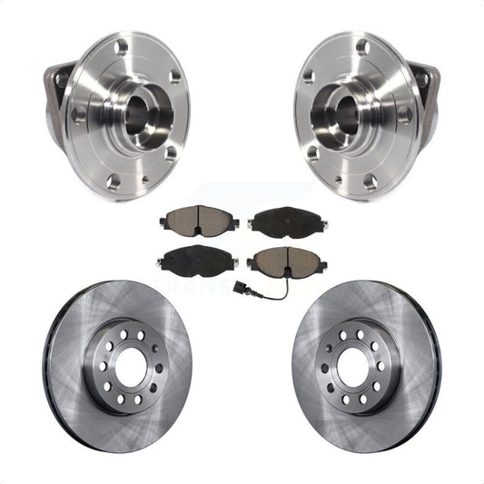 Hub Bearing Brake Rotor Pads Front Kit For Volkswagen Jetta Taos Golf SportWagen