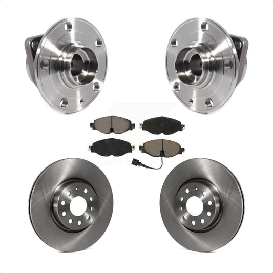 Hub Bearing Brake Rotor Pad Front Kit For Volkswagen Taos GTI Golf Alltrack Audi