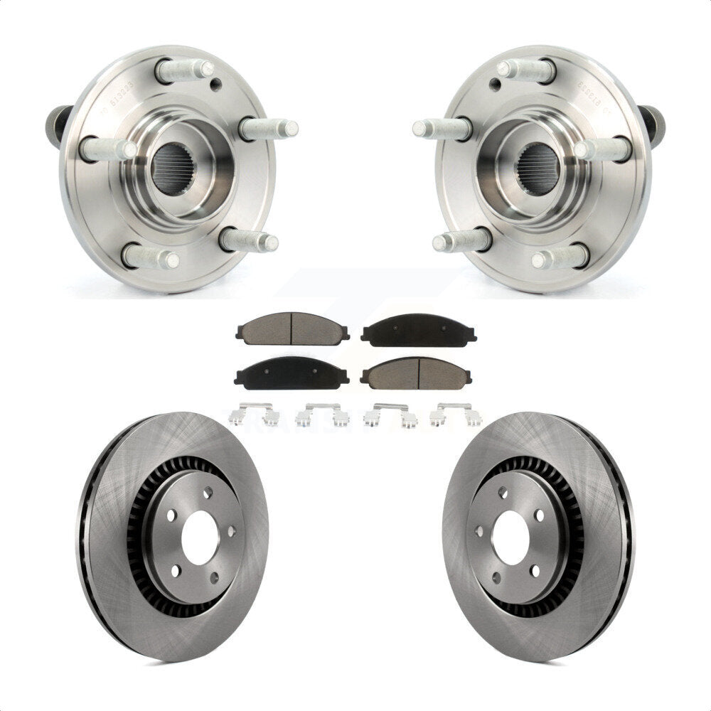 Hub Bearing Brake Rotor & Pad Front Kit For Ford Five Hundred Freestyle Taurus X