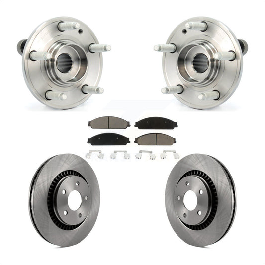 Hub Bearing Brake Rotor & Pad Front Kit For Ford Five Hundred Freestyle Taurus X