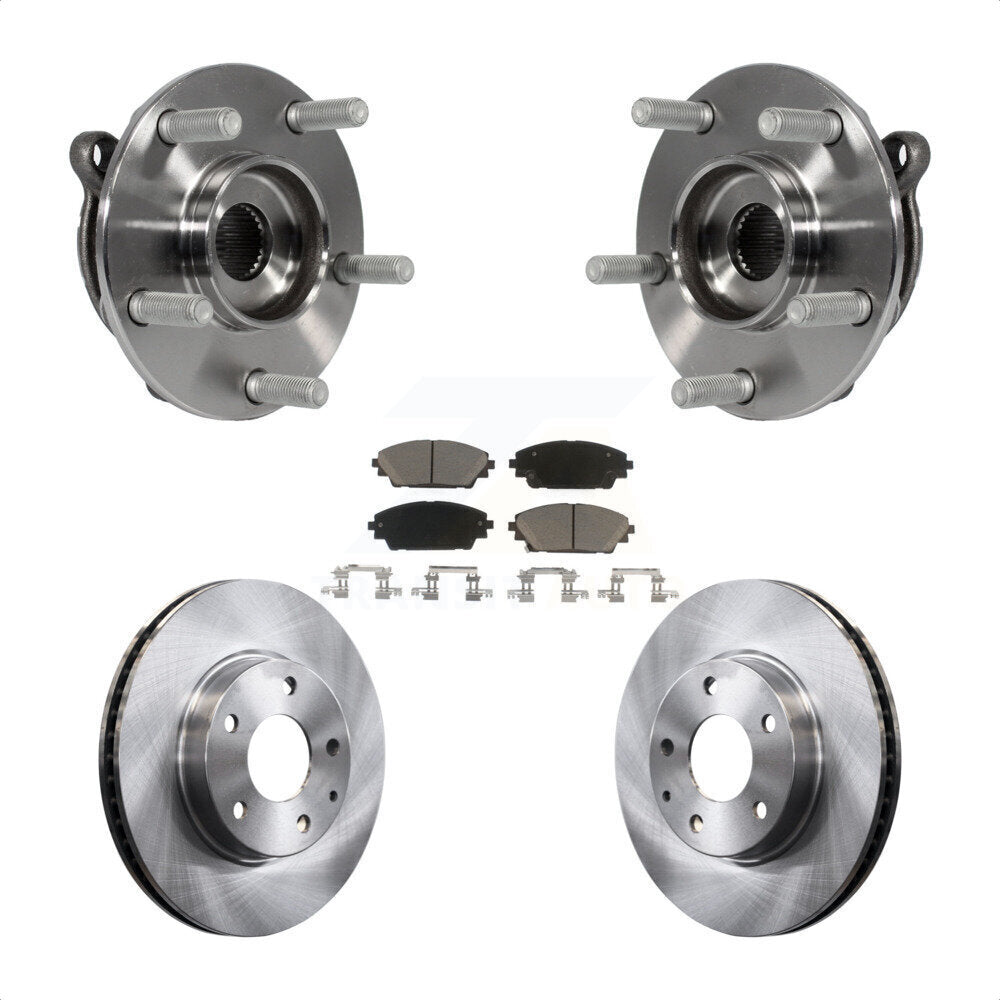 Hub Bearing Assembly Disc Brake Rotors And Pads Front Kit For Mazda 3 CX-3 Sport