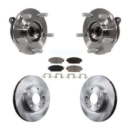 Hub Bearing Assembly Disc Brake Rotors And Pads Front Kit For Mazda 3 CX-3 Sport