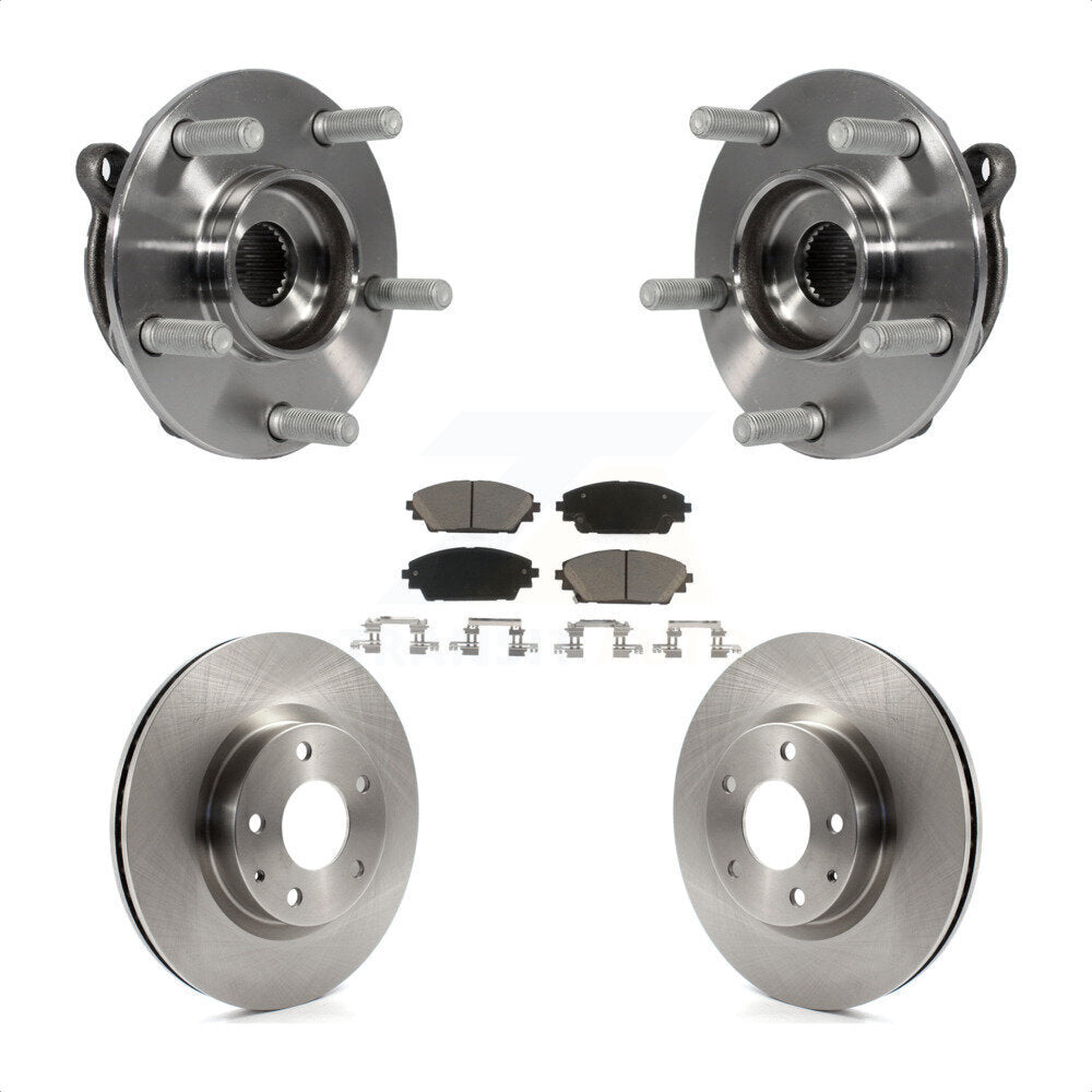 Hub Bearing Assembly Disc Brake Rotors And Pads Front Kit For Mazda 3 CX-3 Sport