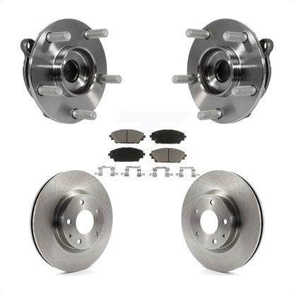 Hub Bearing Assembly Disc Brake Rotors And Pads Front Kit For Mazda 3 CX-3 Sport
