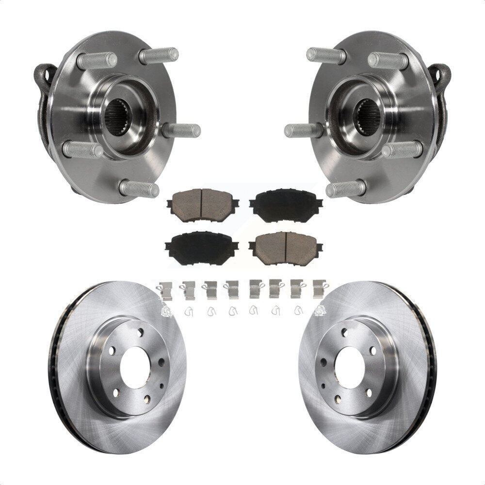 Hub Bearing Assembly Disc Brake Rotors And Pads Front Kit For Mazda 3 Sport
