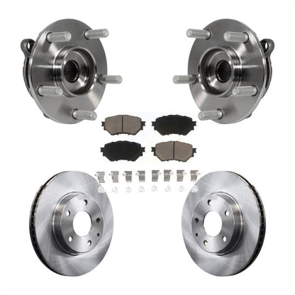 Hub Bearing Assembly Disc Brake Rotors And Pads Front Kit For Mazda 3 Sport