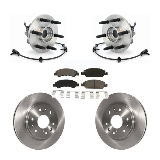Hub Bearing Brake Rotor & Pads Front Kit For Chevrolet GMC Silverado 1500 Sierra