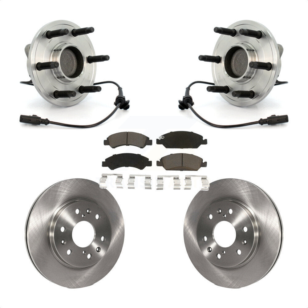 Hub Bearing Brake Rotor Pad Front Kit For Chevrolet GMC Sierra 1500 Silverado XL