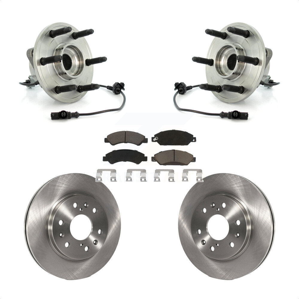 Hub Bearing Brake Rotor Pad Front Kit For Chevrolet Avalanche Cadillac GMC Tahoe