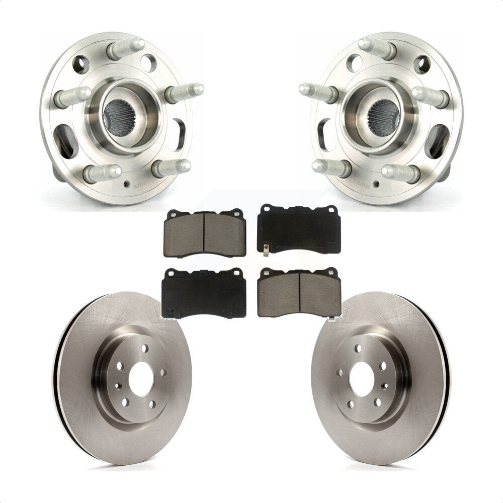 Hub Bearing Assembly Disc Brake Rotor Pad Front Kit For Buick Regal Cadillac XTS