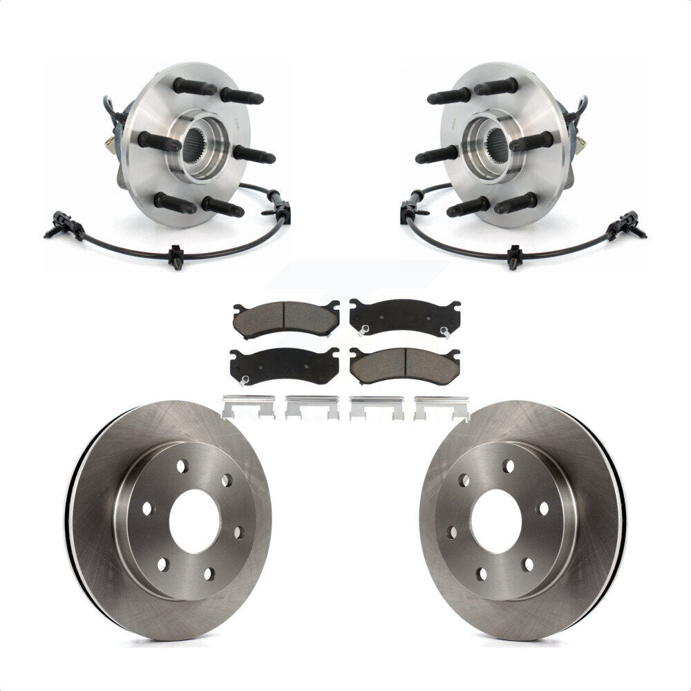 Hub Bearing Brake Rotor Pad Front Kit For Chevrolet GMC Silverado 1500 Sierra XL