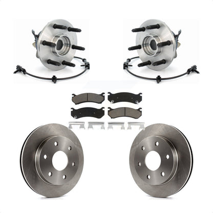 Hub Bearing Brake Rotor Pad Front Kit For Chevrolet GMC Silverado 1500 Sierra XL