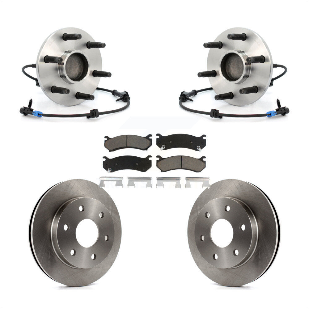 Hub Bearing Brake Rotor Pad Front Kit For Chevrolet GMC Silverado 1500 Sierra XL