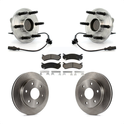 Hub Bearing Assembly Disc Brake Rotor Pad Front Kit For Chevrolet Silverado 1500