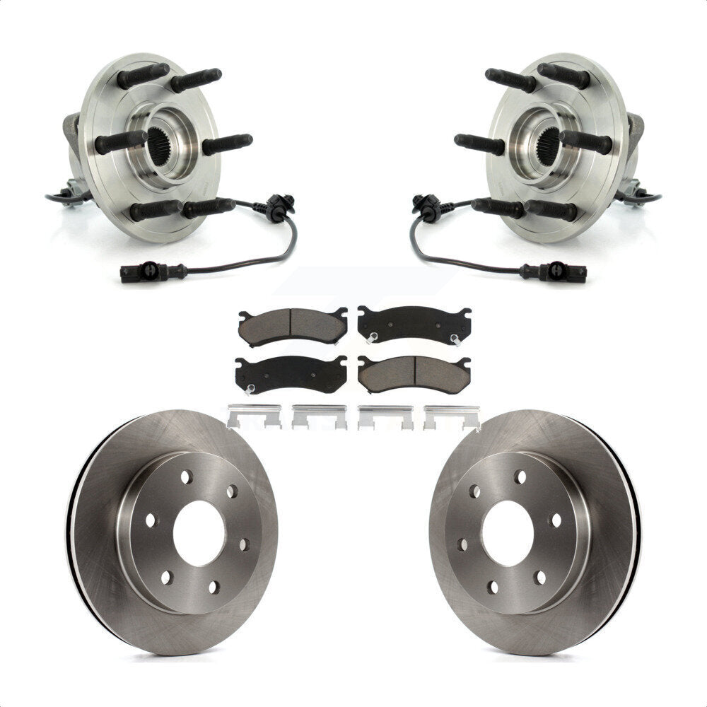 Hub Bearing Assembly Disc Brake Rotor Pad Front Kit For Chevrolet Silverado 1500