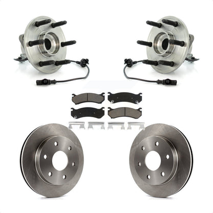 Hub Bearing Assembly Disc Brake Rotor Pad Front Kit For Chevrolet Silverado 1500