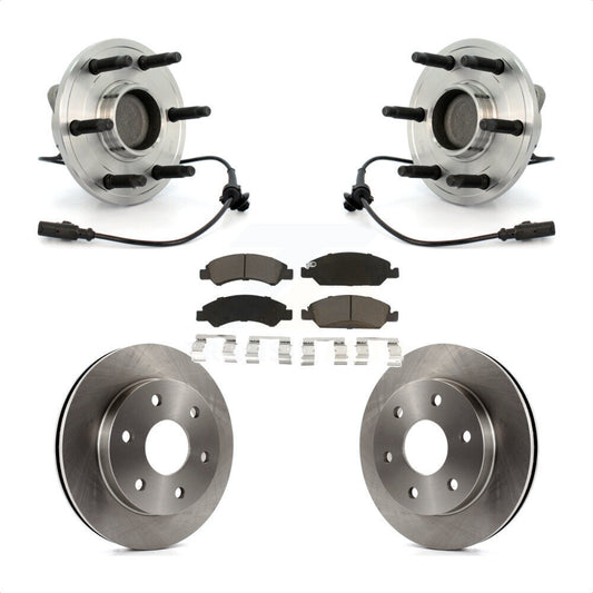 Hub Bearing Assembly Disc Brake Rotors And Pads Front Kit For GMC Sierra 1500
