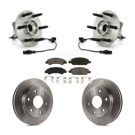 Hub Bearing Assembly Disc Brake Rotors And Pads Front Kit For GMC Sierra 1500